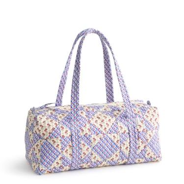 Imagem de Vera Bradley Bolsa esportiva pequena original de algodão premium, Rachel Ditsy Patchwork
