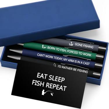 Imagem de Ctosree Conjunto de 4 canetas esferográficas de tinta preta e caixa de presente com cartões para homens, gratidão, motivação, aniversário, Natal, escritório, escrita, presentes, ocupações, entusiastas