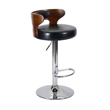 Imagem de GRFIT Cadeira de bar, mesa de frente para bar, pode levantar cadeira alta, pode girar cadeira de bar cadeira de lazer com encosto bancos de bar ajustáveis (cor: G)