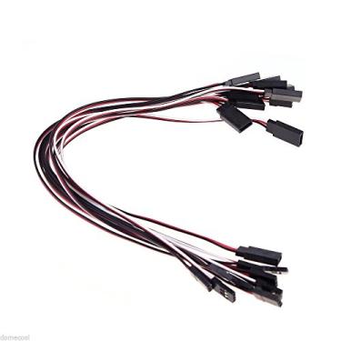 Imagem de Blovess 10pcs 30cm 11.8" Male to Female Servo Extension Lead Wire Cable for RC Futaba JR Servo