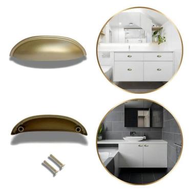 Imagem de 2X Kit 10 Puxador De Gaveta, Armário, Modelo Concha Coloni