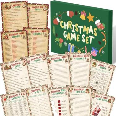 Imagem de Fullhawl 102 peças de jogos de curiosidades de Natal para festivais de grupos grandes, perguntas e respostas, adivinhar, cartas para atividades de Natal, jogos internos, festas, férias, amigos da