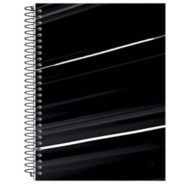 Imagem de Caderno Capa Dura Flat 10 Matérias 160 Folhas Espiral Preto - PanAmeri