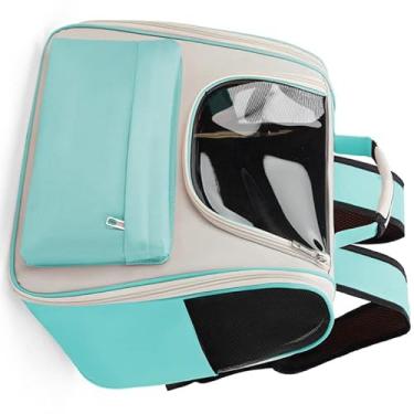 Imagem de Generic Mochila para Transportar Animais de Estimação, Mochila para Cachorro, Portátil, Respirável, Grande Espaço, à Prova d'água para Viagens (Verde claro)