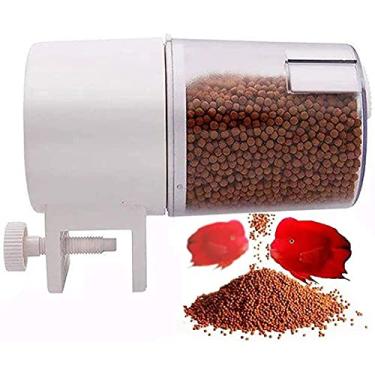 Imagem de Liusj JUnst Alimentador automático de peixes, alimentador automático de aquário com temporizador de aquário, alimentação precisa, adequado para flocos granulados e outros alimentos de peixes, para
