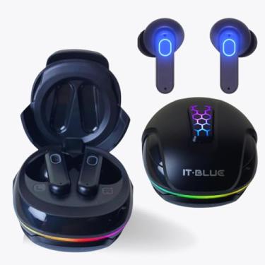 Imagem de Fone de Ouvido Bluetooth 5.4 TWS Gamer IT-BLUE LE-2456 – Ultra Baixa Latência, Cancelamento de Ruído, Controle Touch, LED com Indicador de Carga, Bateria de Longa Duração, Modo Mono/Binaural – Preto