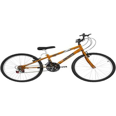 Imagem de Bicicleta de Passeio Ultra Bikes Esporte Chrome Line Rebaixada Aro 24 Reforçada Freio V-Brake – 18 Marchas Laranja Orange