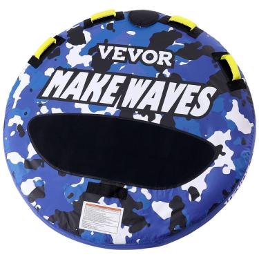 Imagem de Boia Rebocável para 1 a 2 Pessoas com Capa de Nylon, Alças de EVA e Válvula de Segurança de Velocidade, Vevor, Azul