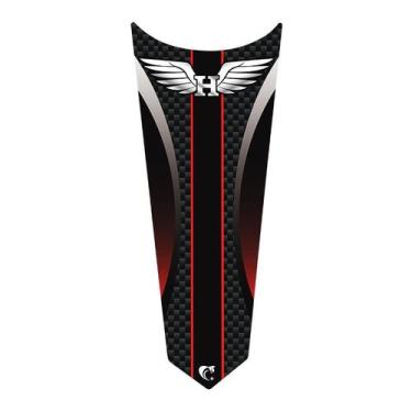Imagem de Adesivo Faixa Gravata Tanque Moto Honda Asa - Teu Adesivo, Preto