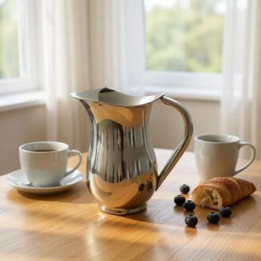 Imagem de Jarra de Água Aromatizada Inox Brilhante Mantém Fresco Utensílio Cozin