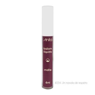 Imagem de Batom Líquido Matte 6034 Um Marsala De Respeito 4ml Anita