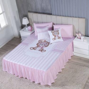 Imagem de Kit Colcha Cobre Leito Casal Infantil 7 Pcs Estampado, Decoração, Bebê