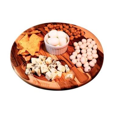 Imagem de Petisqueira de madeira com Ramequim de Porcelana TMTSUPORTES