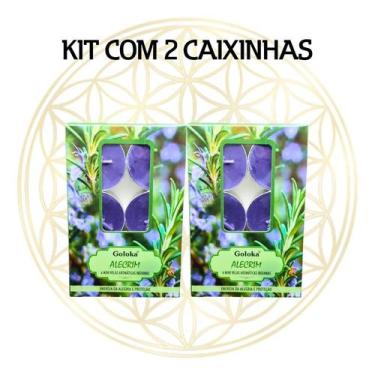 Imagem de KIT C/2 CX's Vela Aromática Para Rechaud Indiana Goloka, ALECRIM
