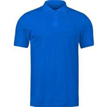 Imagem de Camisa Polo Masculina Malha Piquet - WEBDD, Azul, GG