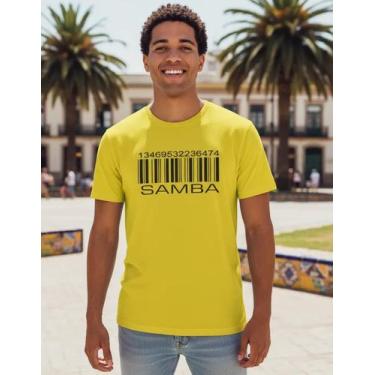 Imagem de Camiseta Samba Código Pagode Musico Masculina - Blackchic, Amarelo, GG