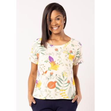 Imagem de Blusa Viscose Pau a Pique Estampada Verde