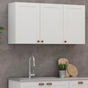 Imagem de Armário De Cozinha Genialflex Provençal 3 Portas Branco
