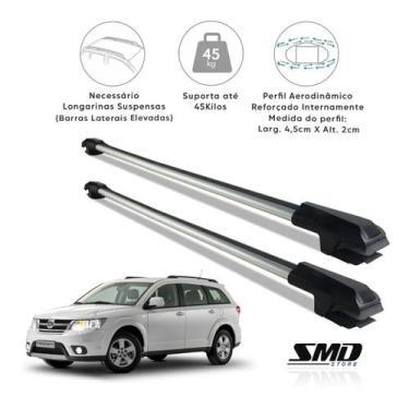 Imagem de Rack Travessa de Teto Fiat Freemont 2012 a 2016 Aluminio Prata - SMD, 