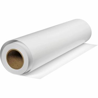 Imagem de Rolo de Papel Fotográfico Adesivo para Plotter 130g 610mm x 30m Glossy Branco Brilhante Autoadesivo de Bobina