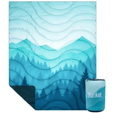 Imagem de Cobertor de acampamento ao ar livre, ultraleve, alternativo, impresso, para acampamento, para dormir, embalável, impermeável, acolchoado para acampamento, rede, caminhada, piquenique, estádio, praia