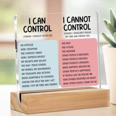 Imagem de Decoração de saúde mental terapeuta decoração de escritório para terapia conselheiro controle você mesmo sinal acrílico agradecimento presente para terapeuta 19