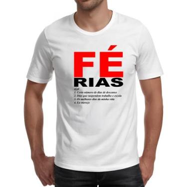Imagem de Camiseta Unissex Fe Ferias Frase - Alearts, GG
