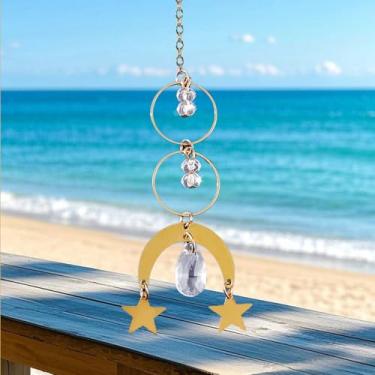 Imagem de Apanhador de sol de cristal para janelas – apanhadores de sol com prismas anjo sino de vento ornamento pendurado para Natal, casamento, jardim, decoração de casa, presente