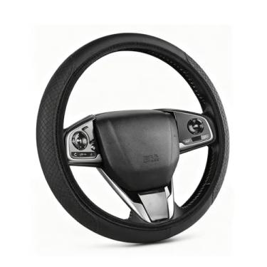 Imagem de Capa para volante, couro de microfibra respirável e antiderrapante premium, ajuste universal para carro, caminhão, van, SUV, fácil de instalar, aderência confortável