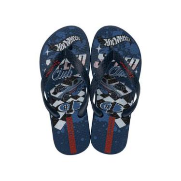 Imagem de Chinelo Ipanema Hotwheels Infantil Menino Praia Piscina, Azul escuro, 