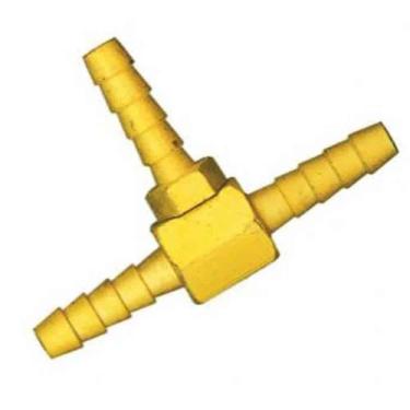 Imagem de Emenda para Mangueira Tipo T 3 Saidas 3/8 - Lubefer