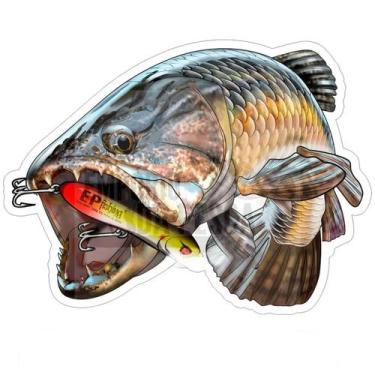 Imagem de Adesivo Peixes EP Fishing Extra Grande (aproximadamente 50x36cm)