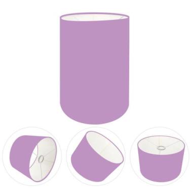Imagem de Cúpula Abajur Cilíndrica Cp-8006 Ø18x25cm Lilás - Vivare