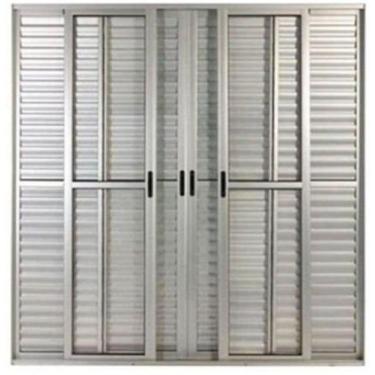 Imagem de Porta de Aluminio Balcão 6 Folhas Com Fechadura Linha Premium - Anchie