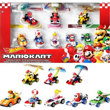 Imagem de Veículo Toy Hot Wheels Mario Kart Glider, pacote com 8, mais de 3 anos