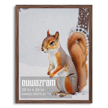 Imagem de Porta-retratos euwazram Rustic Walnut 20x26 cm para obras de arte