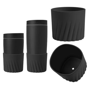 Imagem de KGULQ Bota de silicone superior de 2 peças para Owala SmoothSip Slider 340 g 590 ml e 680 g com alça, capa protetora antiderrapante texturizada para caneca de café de viagem, acessórios para copos de