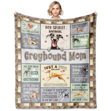Imagem de FIOUNG Presentes de galgo para mulheres, meninas, cobertor de galgo 152 x 127 cm, presentes de galgos para mães amantes, presente para donos de cães galgos, decoração feminina para aniversário, Natal