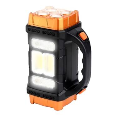 Imagem de Lanterna LED Portátil Solar, Recarregável USB, Bateria 1500mAh, 70 LEDs, IP44 à Prova d'Água, 15,8x10,3x7,4cm, Iluminação COB Lateral, para Camping e Emergências