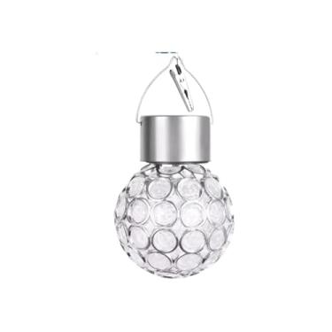 Imagem de Lampada Recarregavel, Luz de Emergencia Recarregavel, Kit Lâmpada Solar Suspensa Luminaria à Prova D'áGua Bola de Vidro Rachado de Energia Solar Led Clip(Branco Frio C/Garra,3 PÇ)