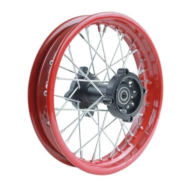 Imagem de Hauertzx Cubo de aro de roda compatível com 70CC 90CC 110CC 125CC 140CC 150CC 160CC Off Road Motocross Pit Dirt Rocket Bike (vermelho, 80/100-12 polegadas 12 mm)