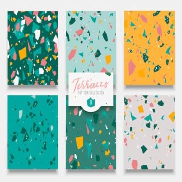 Imagem de Quadro Decorativo Arte Moderna Estampa Terrazzo Artesanal para Parede 50x50cm