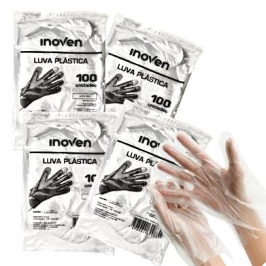 Imagem de Luva Plástica Descartável Transparente 4000 Unidades (40 pacotes C/ 100 unidades)