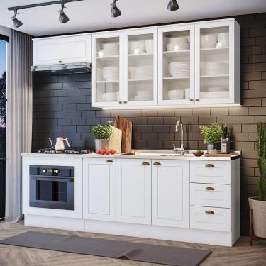 Imagem de Cozinha Compacta 6 Peças Com Módulo Forno De Embutir Branco