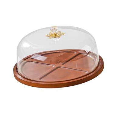 Imagem de FytStycale Suporte para Bolo com Tampa, Bandeja Organizadora, Tampa para Bolo, Prato, Suporte para Cupcake, Ideal para Queijo, Pão, Tortas, Biscoitos e, Redondo 30x16cm