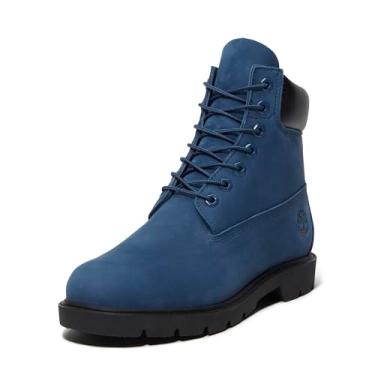 Imagem de Timberland Bota masculina clássica impermeável de 15,2 cm, nobuck azul escuro, tamanho 37