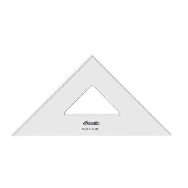 Imagem de Esquadro Trident / Desetec 16 Cm 45°|45°|90° Sem Escala