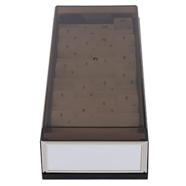 Imagem de RiToEasysports Porta-Cartões de Alto índice Transparente para Cartões de Visita, Organizador de Porta-arquivos de A A Z, Expansível para Fácil Pesquisa, Comporta 800 (Preto)