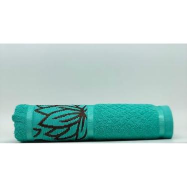 Imagem de Toalha de Banho Gigante 75x150 Jacquard Felpuda 480g – 100% Algodão Alta Absorção (Verde esmeralda)