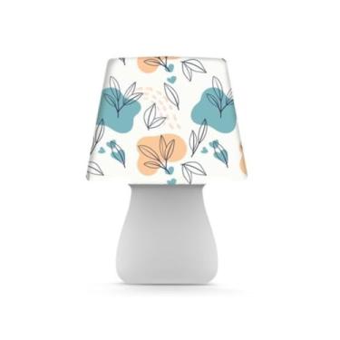 Imagem de Luminária Abajur de Mesa Grande Folhagens Bivolt – Iluminação Difusa e Decoração Elegante